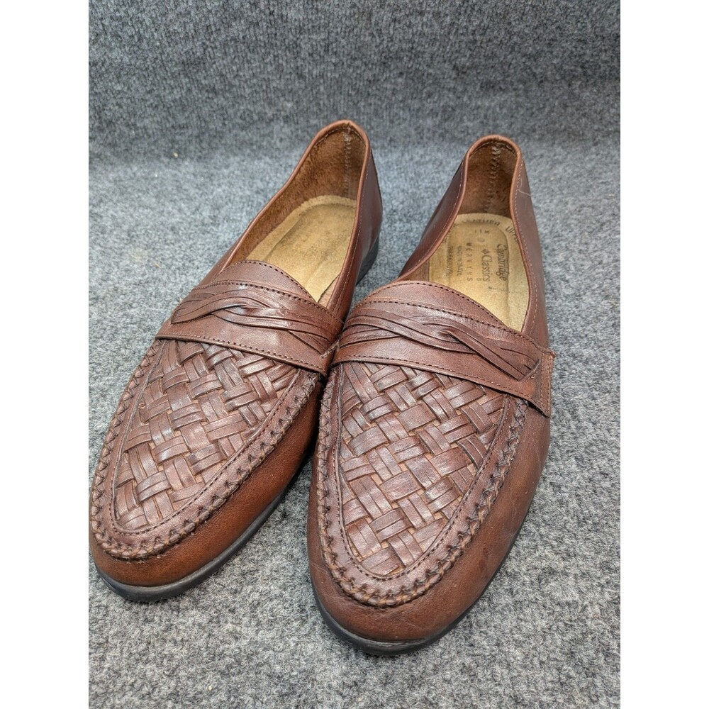 Cambridge Classics Men's Brown Leather Loafers Size 11M Mervyn's Vintage